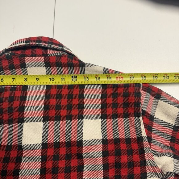 Vintage St Johns Bay Big Mac Flannel Shirt Mens L Tall 22x30 Red Cotton USA - Picture 9 of 9
